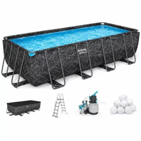 Каркасний басейн Bestway 561KG 732&times;366&times;132 см, 30045 л з піщаним фільтр-насосом, тентом та сходами 561KG фото