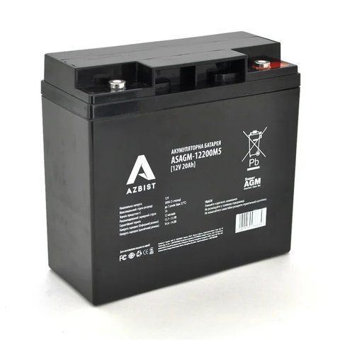 Аккумулятор ASBIST Super AGM ASAGM-12200M5, Black Case, 12 В 20,0 А&middot;ч (181 &times; 77 &times; 167) Q4 ASAGM-12200M5 фото