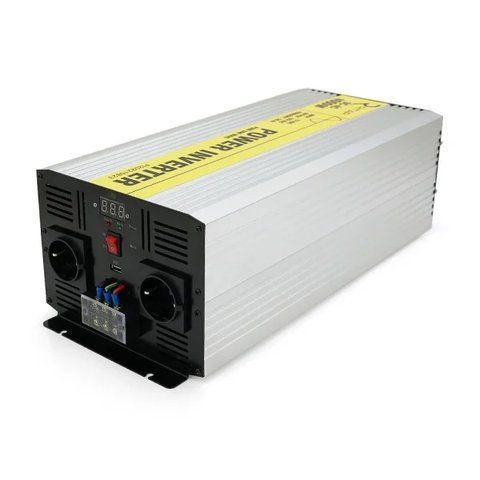 Інвертор напруги RITAR RSC-5000, 12V/220V, 5000W з правільною синусоїдою, 2xShuko, 1xUSB, клемні дроти, клемні колодки RSC-5000 фото