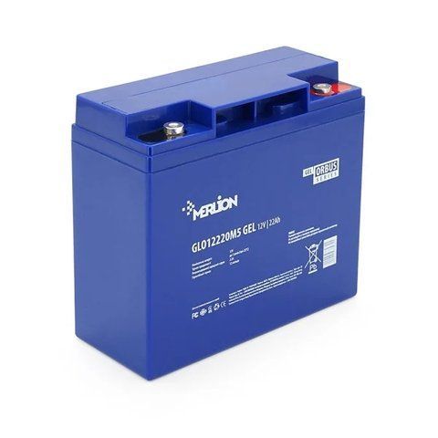 Аккумуляторная батарея MERLION ORBUS GLO12220M5 12 В 22 А&middot;ч (180 &times; 78 &times; 165 (168)) BLUE Q4 GLO12220M5 GEL фото