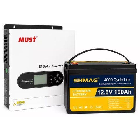 Інвертор MUST PV18-2012ECO 2000W + акумулятор LiFePO4 100Ah &mdash; готовий комплект резервного живлення 44593-0022 фото