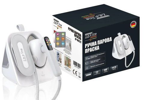 Ручной отпариватель Zepline ZP-00222 Pro, 3000 Вт, 1.5 л, сенсорное управление, подача пара 50 г/мин, функция самоочистки JSJ819б фото