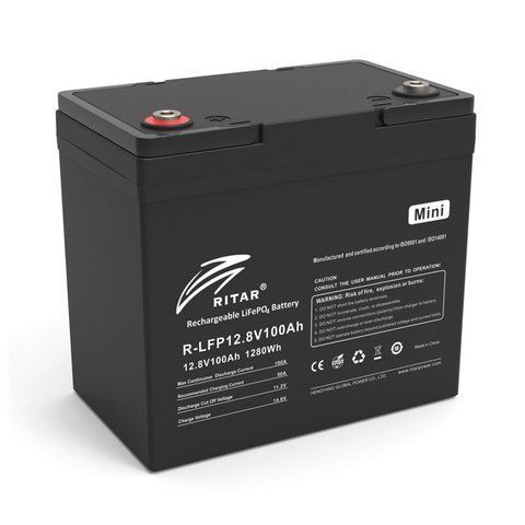 Аккумулятор Ritar LiFePO4 12,8V 100Ah mini, 1280Wh BMS50@4S BMS50@4S фото