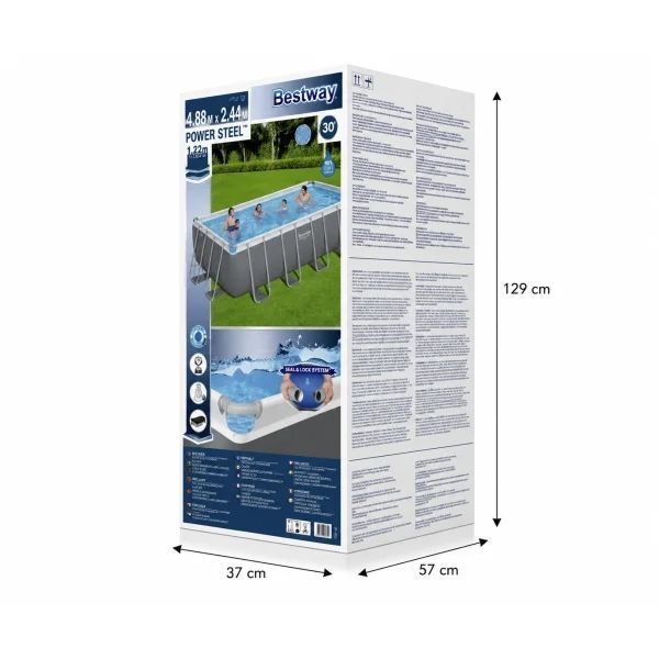 Каркасний басейн Bestway 56671 488&times;244&times;122 см Steel Pro MAX з фільтр-насосом і драбиною 56671 фото