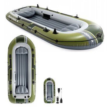 Чотиримісний надувний човен Intex 66334 Seahawk 4 Set з веслами та насосом, 351x145x48 см 66334 фото