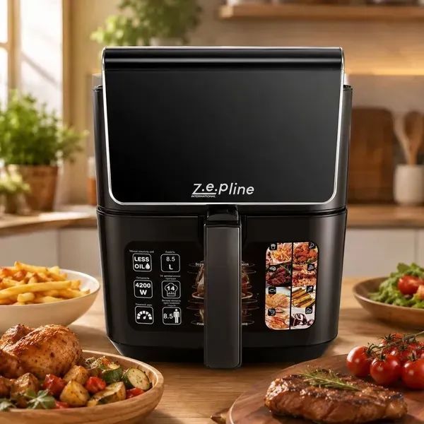Мультипечь-аэрофритюрница Zepline ZP-00339 13 л, 4200 Вт (2 ТЭНа, 14 программ) &mdash; со съемным ковшиком и силиконовой формой ZP-00339 фото