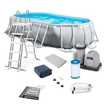 Каркасний басейн Intex 26796 Prism Frame Premium 503 x 274 x 122 см з фільтр-насосом, драбиною, підстилкою та тентом 26796 фото