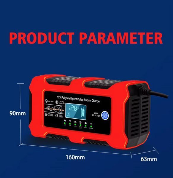 Зарядное устройство 12V мощностью 10 Ah для аккумуляторов различных видов с дисплеем SBC1210//1 фото
