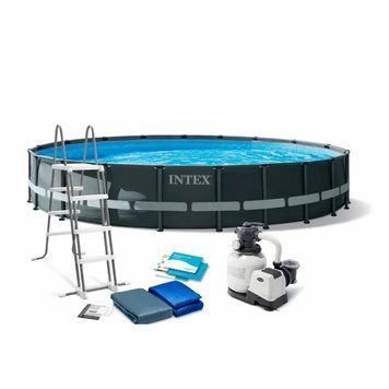 Каркасний басейн Intex 26334 610х122 см з пісочним фільтром, сходами та тентом 26334 фото
