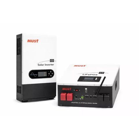 Набір інвертор MUST 4kW + акумулятор LiFePO4 5.12kWh (24V, 200Ah) 44595-1 фото