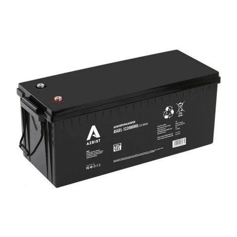 Аккумулятор AZBIST Super GEL ASGEL-122000M8, черный корпус, 12 В, 200,0 А&middot;ч (522 &times; 240 &times; 219) Q1/18 ASGEL-122000M8_Black фото