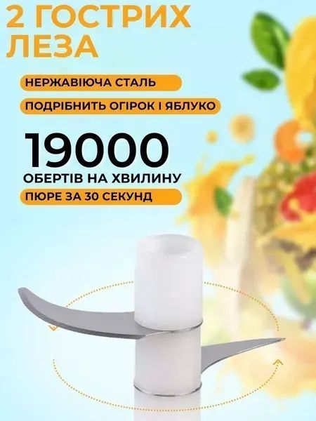 Портативний бездротовий блендер-кавомолка 2 в 1, міні-чопер 250 мл, білий v_0101009 фото