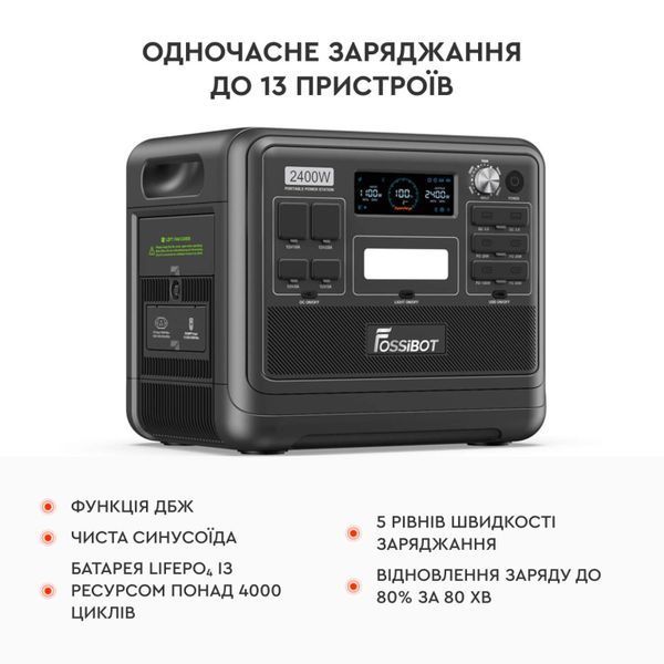 Портативна зарядна станція Fossibot F2400 74360000-1 фото