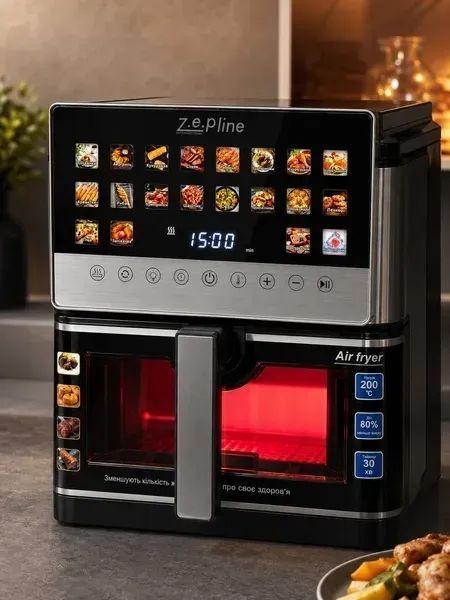 Мультипечь-аэрофритюрница Zepline ZP-00345 13 л, 2200 Вт (2 ТЭНа, 20 программ) ZP-00345 фото
