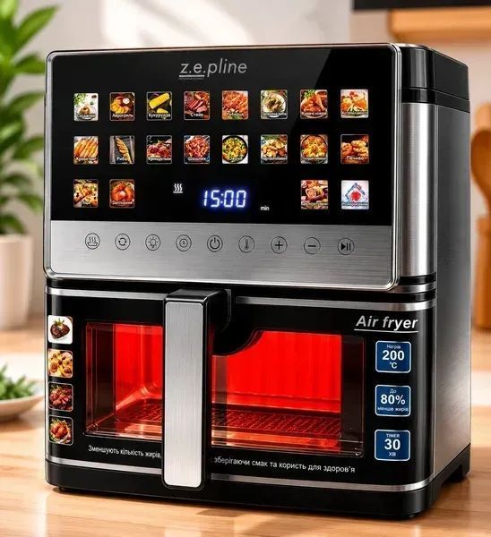 Мультипечь-аэрофритюрница Zepline ZP-00345 13 л, 2200 Вт (2 ТЭНа, 20 программ) ZP-00345 фото