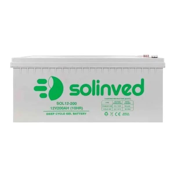 Аккумуляторная батарея SOLINVED 200-12 GEL 12 В 200 А&middot;ч (522 &times; 240 &times; 224), 60,3 кг, серая, Q1/48 SLG200-12 фото