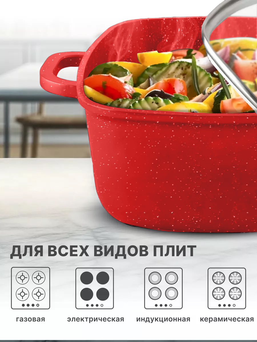 Гранитное покрытие и индукционное дно