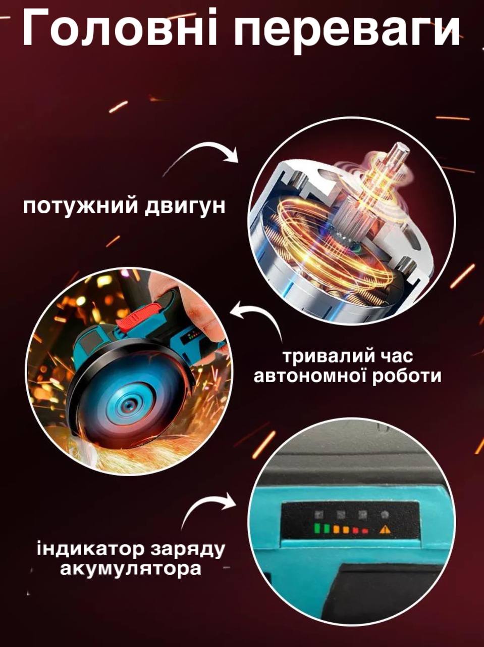 Комплект міні-болгарки з акумуляторами
