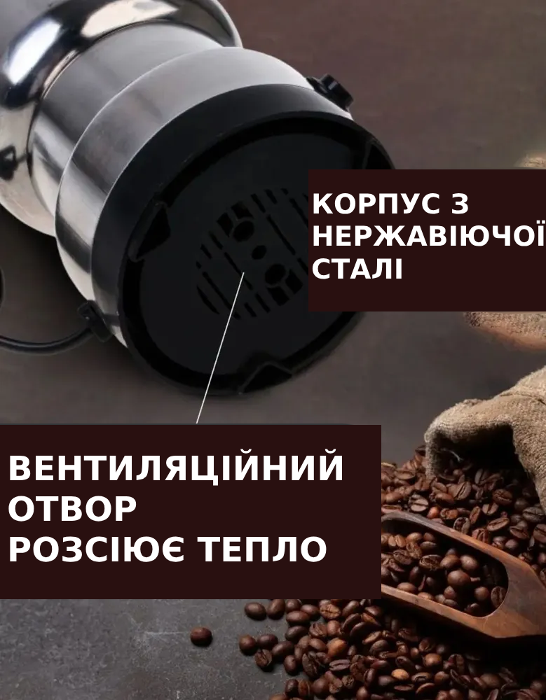 Електрична кавомолка — вигляд зверху