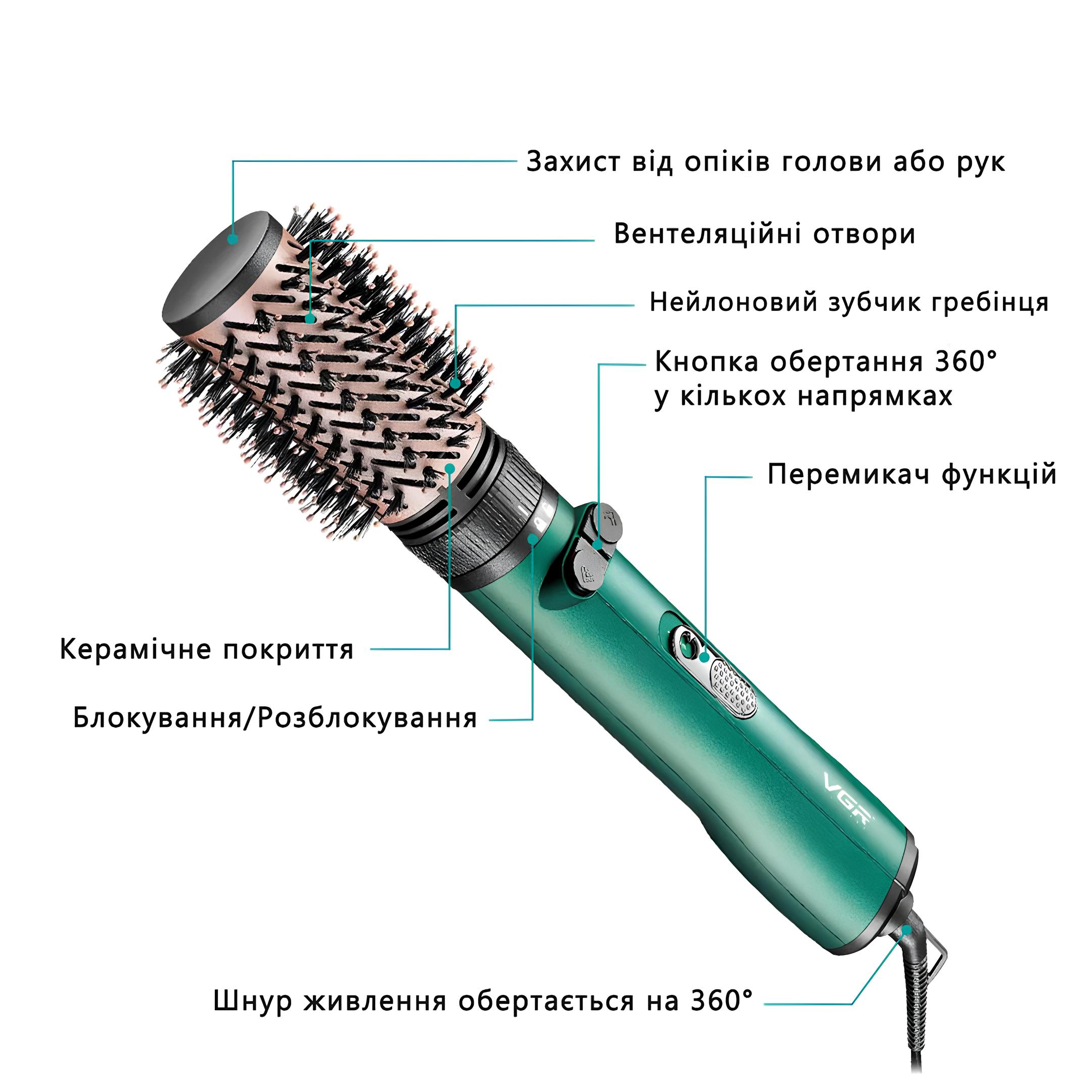VGR V-498 фен-щітка з іонізацією